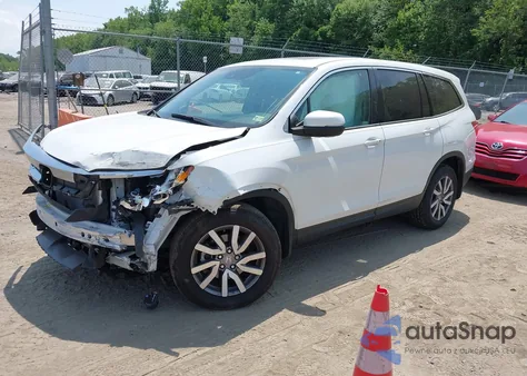 2022 Honda Pilot Awd Ex-L z USA, uszkodzony, nr VIN 5FNYF6H58NB082802